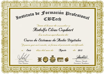 Certificado - Sistemas de Audio