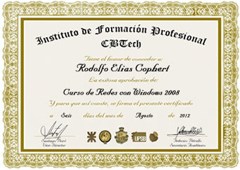 Certificado - Experto en Administracion y Seguridad de Redes Informaticas